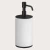 Дозатор для жидкого мыла, Gessi, Origini, шгв 75*97*199, цвет дозатора-черный матовый/белый
