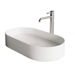 Раковина, Alice, Hide, шгв 650*350*120, отверстия для смесителя-отсутствуют, цвет-белый матовый