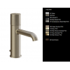 Смеситель для раковины, Gessi, Habito, DIAMANTATO, цвет-Brushed Brass PVD