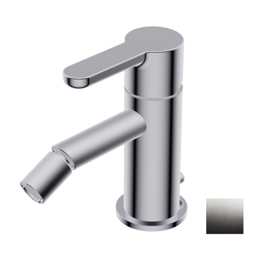 Смеситель для биде, Ritmonio, Diametro35 Elegance, цвет-хром брашированный (Brushed Chrome)