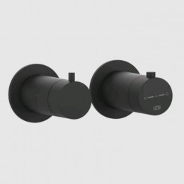 Смеситель для душа, Gessi, 316 Bath-Shower, на 3 потребителя, цвет-черный матовый