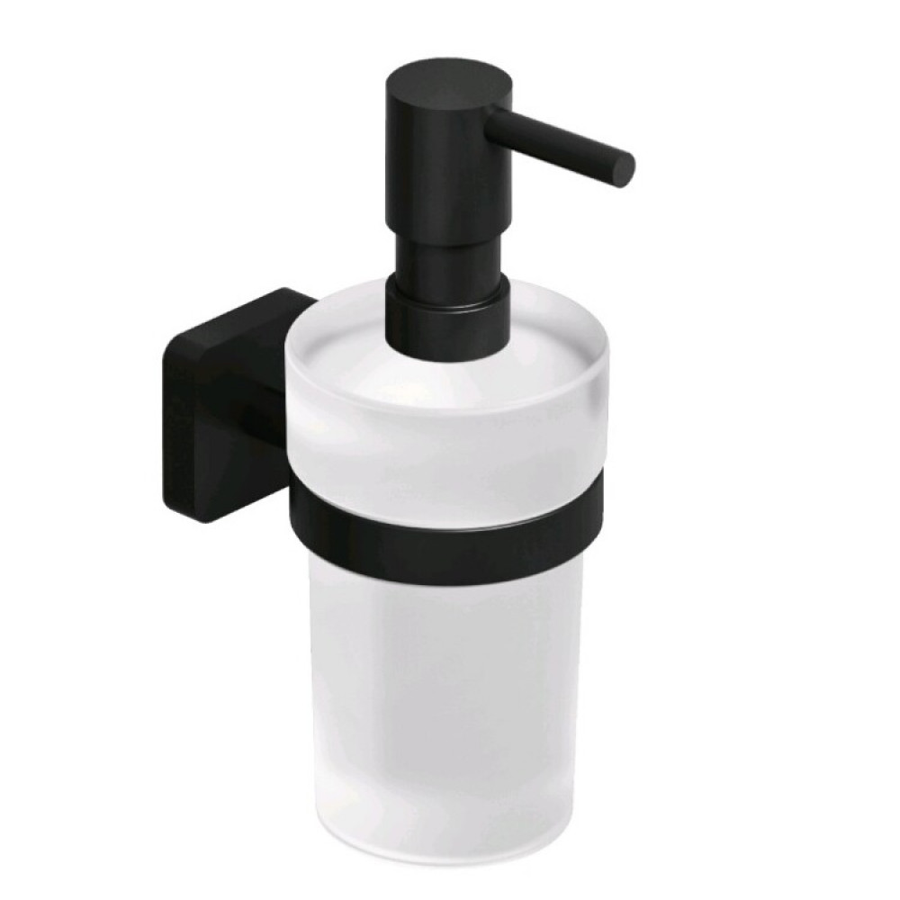 Дозатор для жидкого мыла, Kludi, VELA S, шгв 72*117*180, цвет дозатора-черный матовый