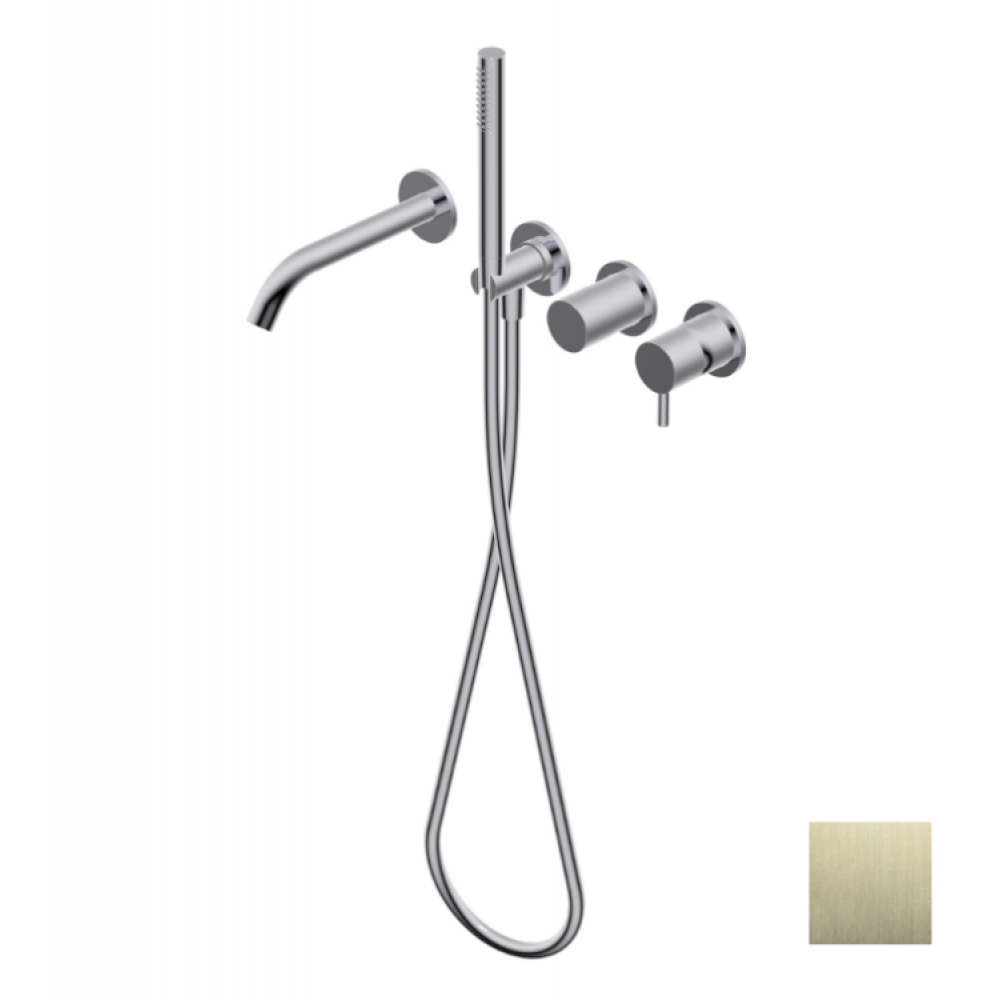 Смеситель для душа, Ritmonio, Diametro35 S, на 2/3 потребителя, цвет-Brushed champagne PVD