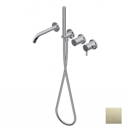 Смеситель для душа, Ritmonio, Diametro35 S, на 2/3 потребителя, цвет-Brushed champagne PVD