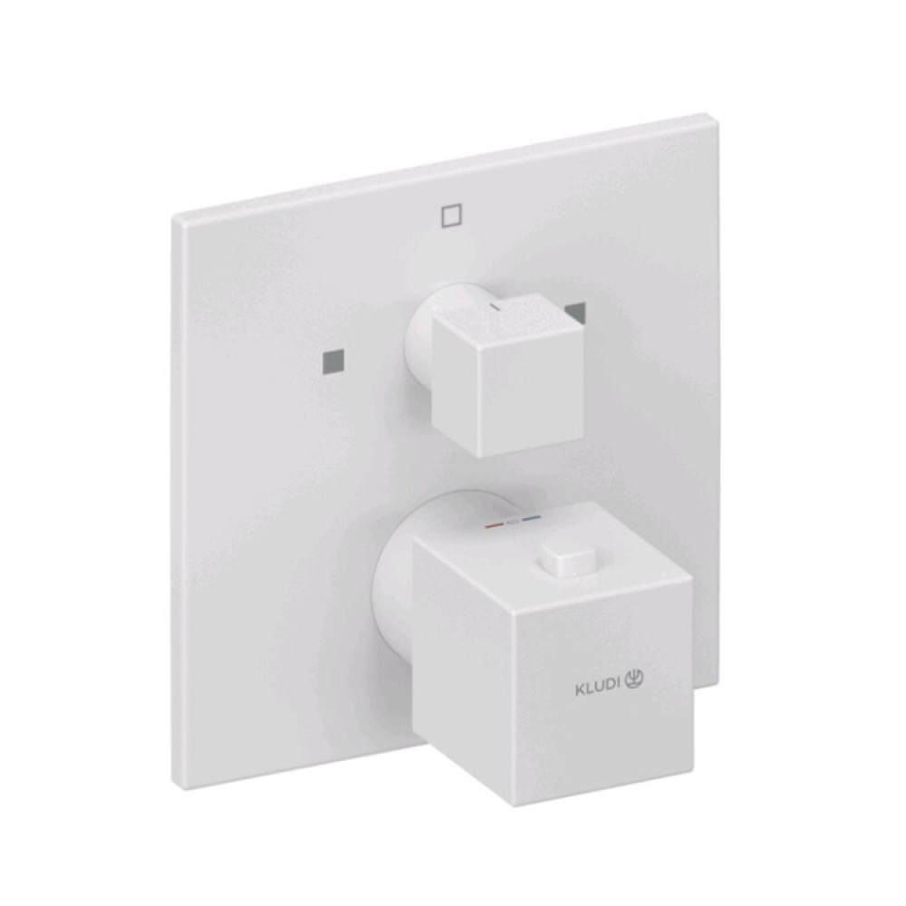 Смеситель для душа, Kludi, DECUS, на 2 потребителя, цвет-белый матовый (Matt White, Bianco Opaco)
