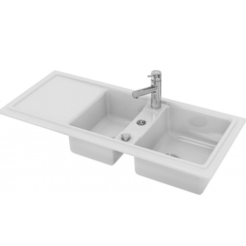 Раковина, Duravit, Cassia, двойная , шгв 1160*510*225, отверстия для смесителя-1, цвет-белый