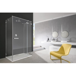 Дверь, Radaway, Euphoria, шв 512*2000, петли-слева, хром, цвет стекла-прозрачный, Easy Clean