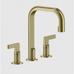 Смеситель для раковины, Gessi, Inciso, цвет-Brushed Brass PVD