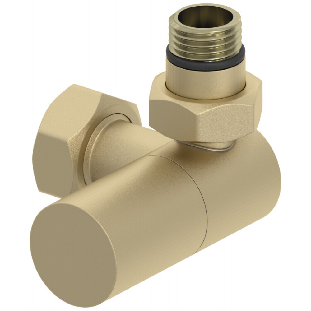 Вентиль, Сунержа, 3D, G 1/2" НР х G 3/4" НГ, правый, цилиндр, цвет-шампань матовая