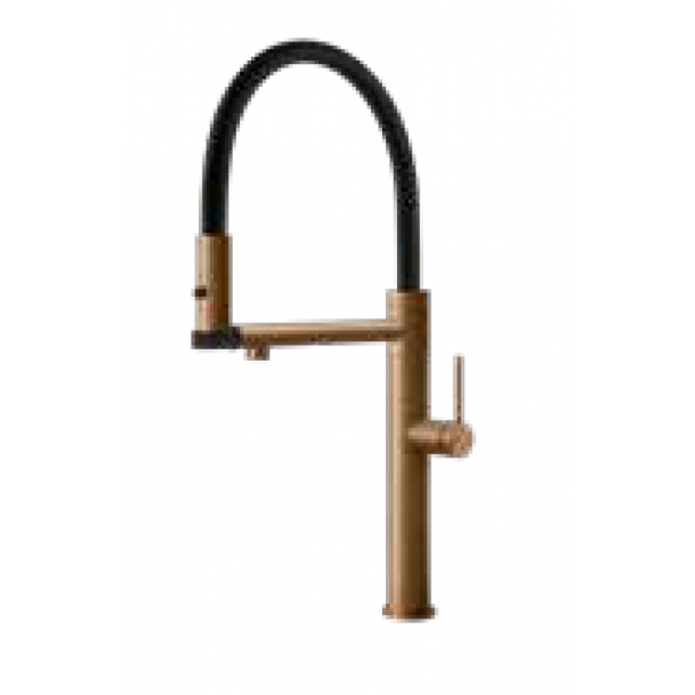 Смеситель для кухни, Gessi, Meccanica, цвет-Warm Bronze Brushed PVD