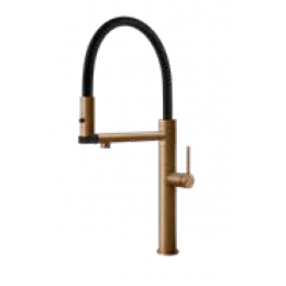 Смеситель для кухни, Gessi, Meccanica, цвет-Warm Bronze Brushed PVD