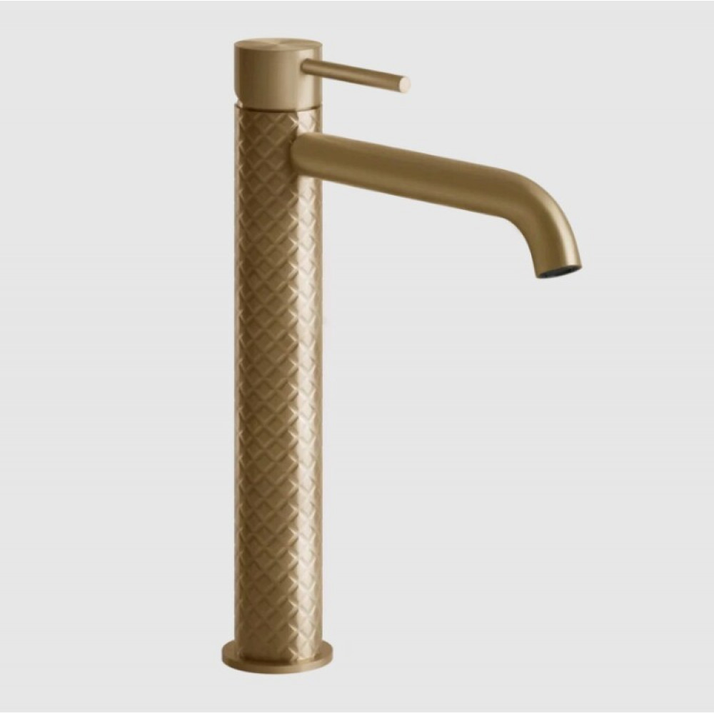 Смеситель для раковины, Gessi, 316 Intreccio, цвет-Warm Bronze Brushed PVD