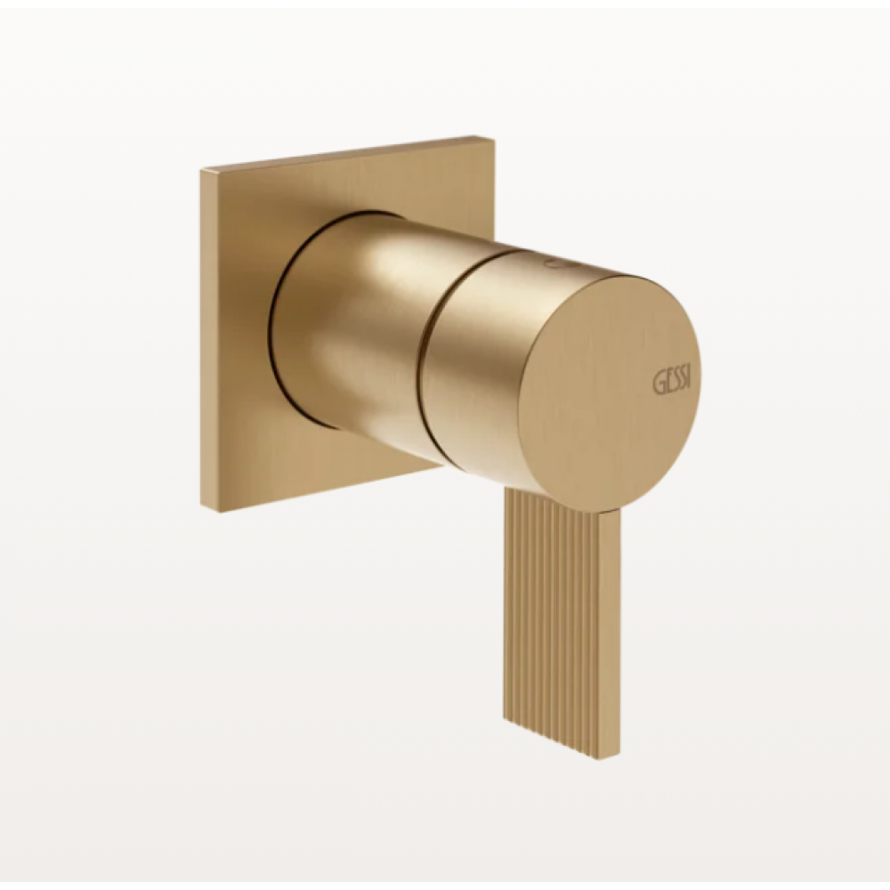 Смеситель для душа, Gessi, Inverso Rigato, на 1 потребитель, цвет-Warm Bronze Brushed PVD