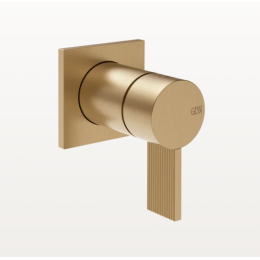 Смеситель для душа, Gessi, Inverso Rigato, на 1 потребитель, цвет-Warm Bronze Brushed PVD