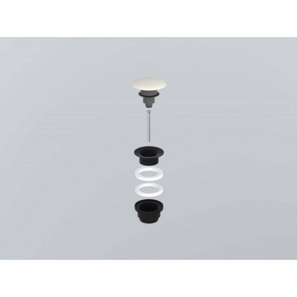 Донный клапан, CIELO, универсальный, 1 1/4", цвет-черный матовый/Talco