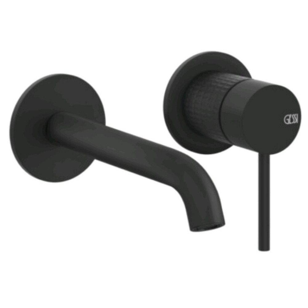 Смеситель для раковины, Gessi, 316 Meccanica, цвет-черный матовый