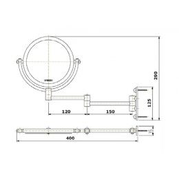 Косметическое зеркало, Nicolazzi, Minimale, цвет-Polished Nickel