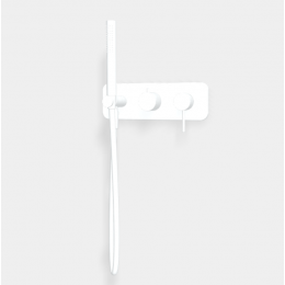 Смеситель для душа, Fima Carlo Frattini, Spillo Up, на 2 потребителя, цвет-белый матовый