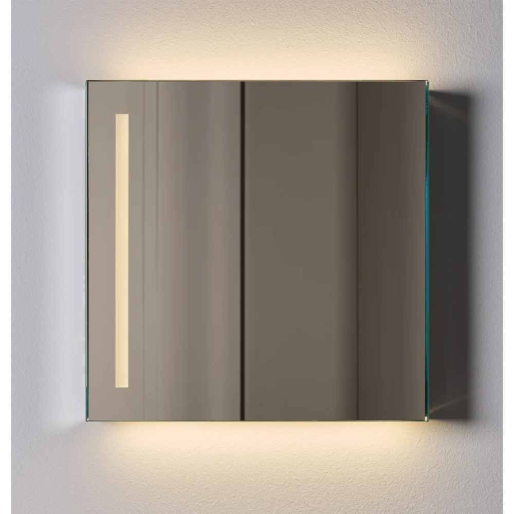 Зеркало, Cielo, Arcadia, квадратное, шгв 400*60*400, с подсветкой слева