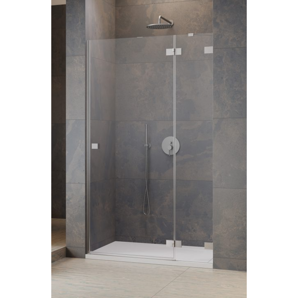 Боковая стенка, Radaway, шв 340*2000, brushed nickel, цвет стекла-прозрачный, Easy Clean