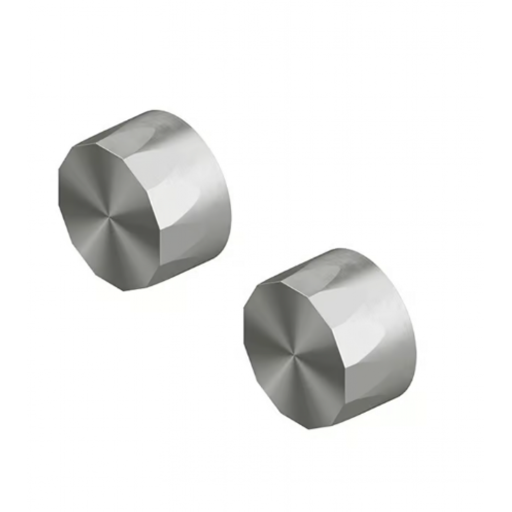 Вентиль, Quadro design, HB, запорный, 1/2", в комплекте-2 шт, цвет-сталь брашированная