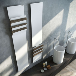 Полотенцесушитель, Antrax, Flaps A, шгв 350*145*1710, со штекером schuko, нижнее по центру, цвет-белый матовый