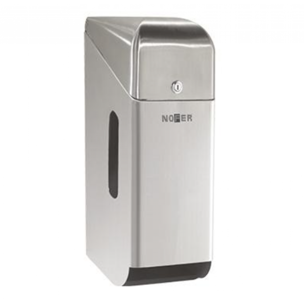 Диспенсер для туалетной бумаги, Nofer, шгв 120*127*330, цвет-сталь