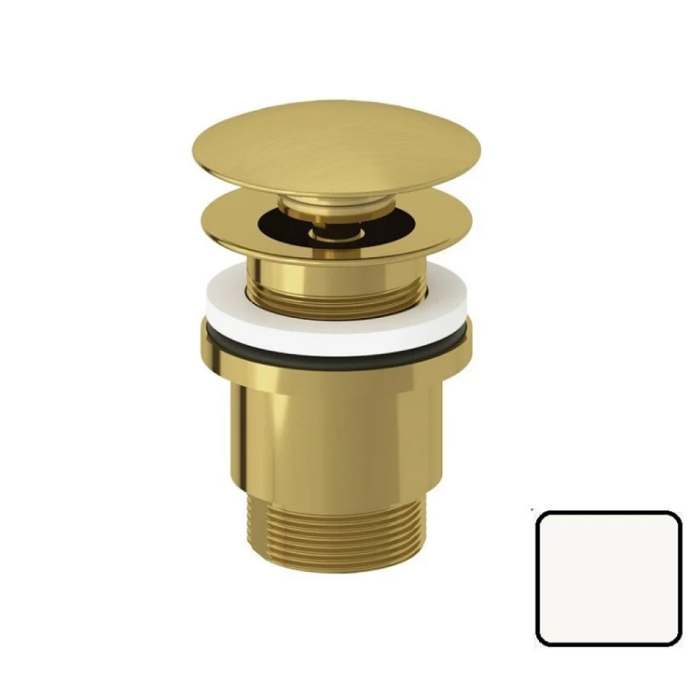 Донный клапан, Kludi, универсальная, для раковин, 1 1/4", цвет-белый матовый