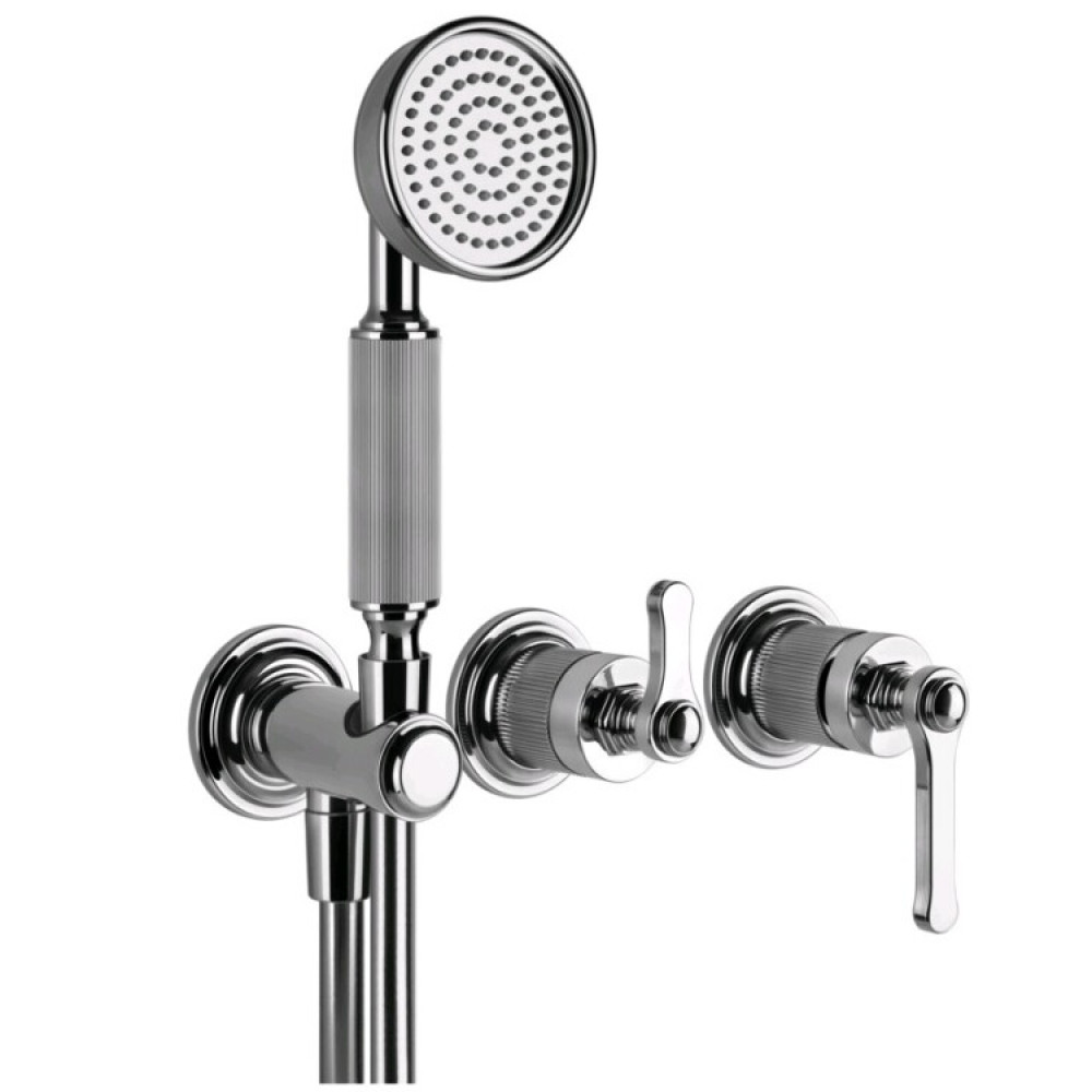 Смеситель для душа, Gessi, VENTI20, на 2 потребителя, цвет-хром