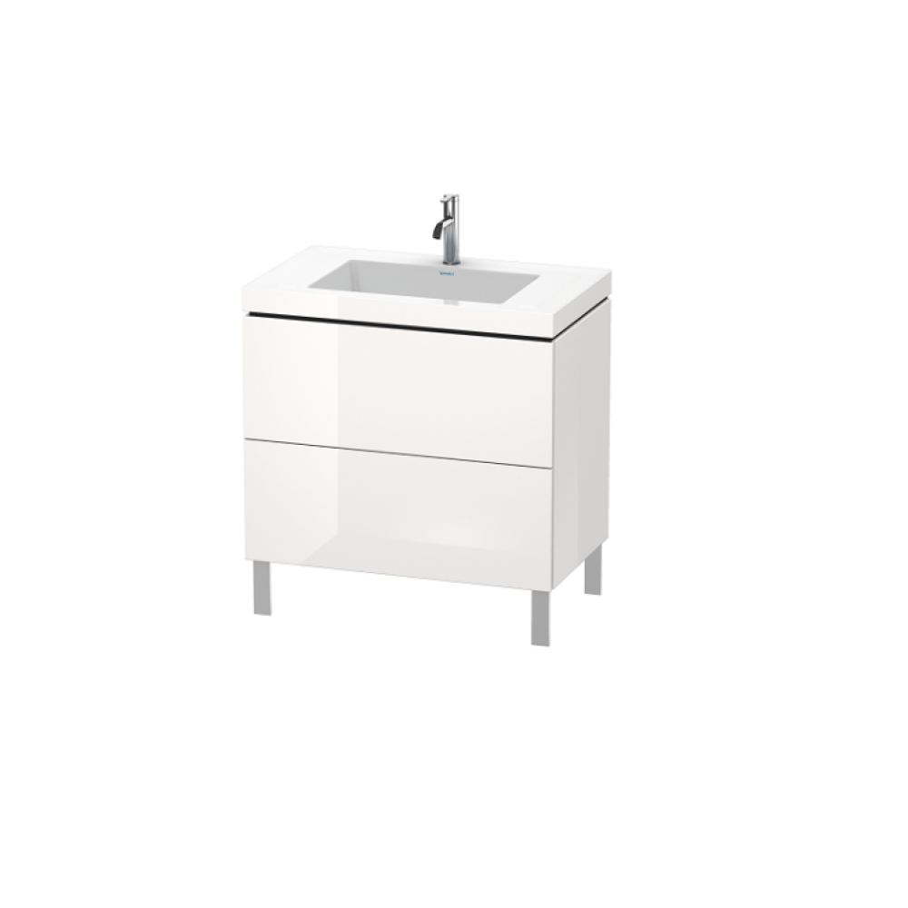 Тумба под раковину, Duravit, L-Cube, шгв 800*480*698, раковина-есть, цвет-белый глянцевый