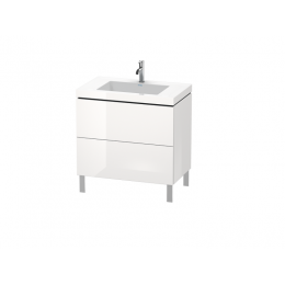 Тумба под раковину, Duravit, L-Cube, шгв 800*480*698, раковина-есть, цвет-белый глянцевый
