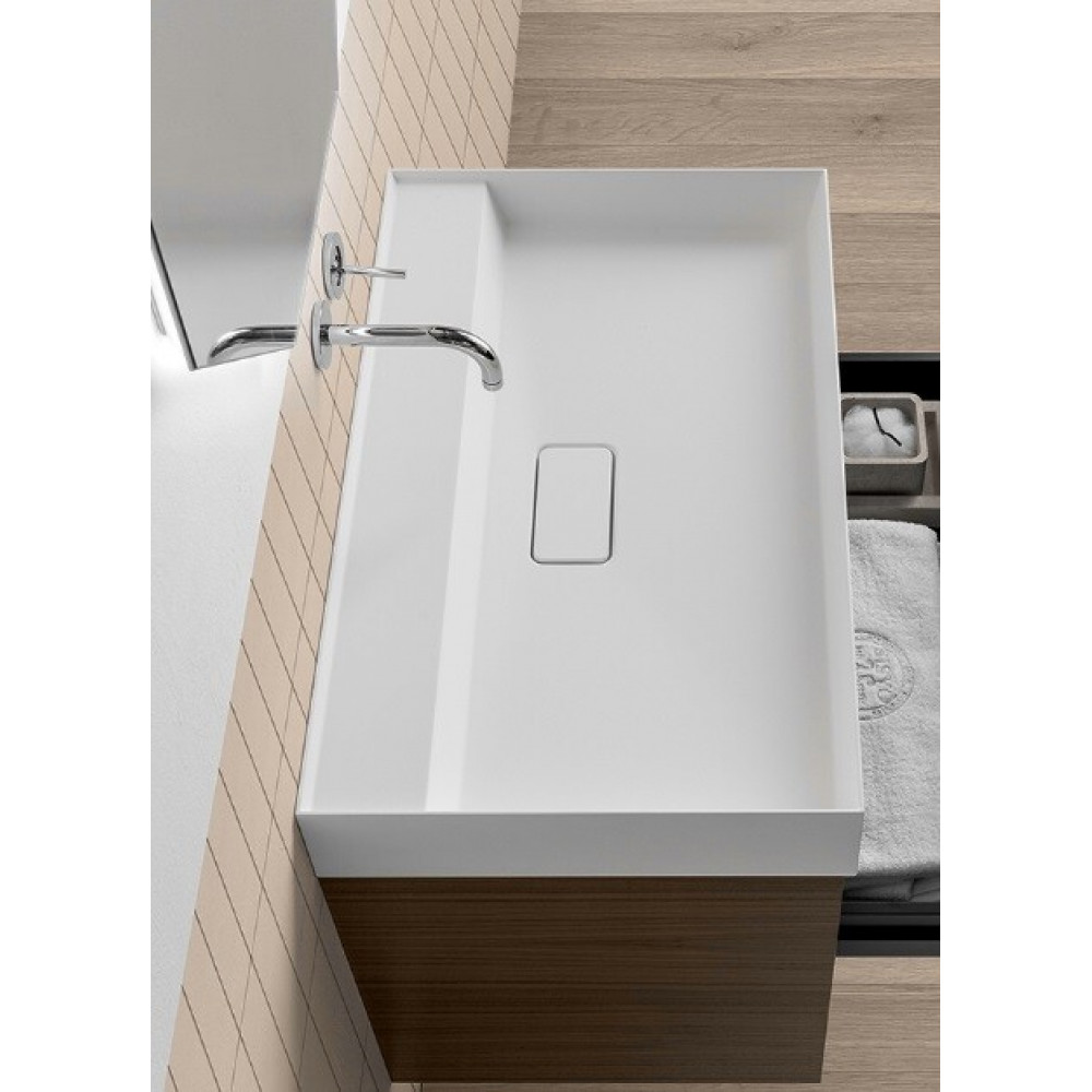 Раковина, Oasis, Profilo, Rebel, шгв 858*515*120, цвет-белый (НЕЛЬЗЯ ПРОДАВАТЬ ОТДЕЛЬНО ОТ ТУМБЫ!!) (аналог арт. 0LVBMBR01200002) (ПРОДАЕТСЯ ТОЛЬКО В