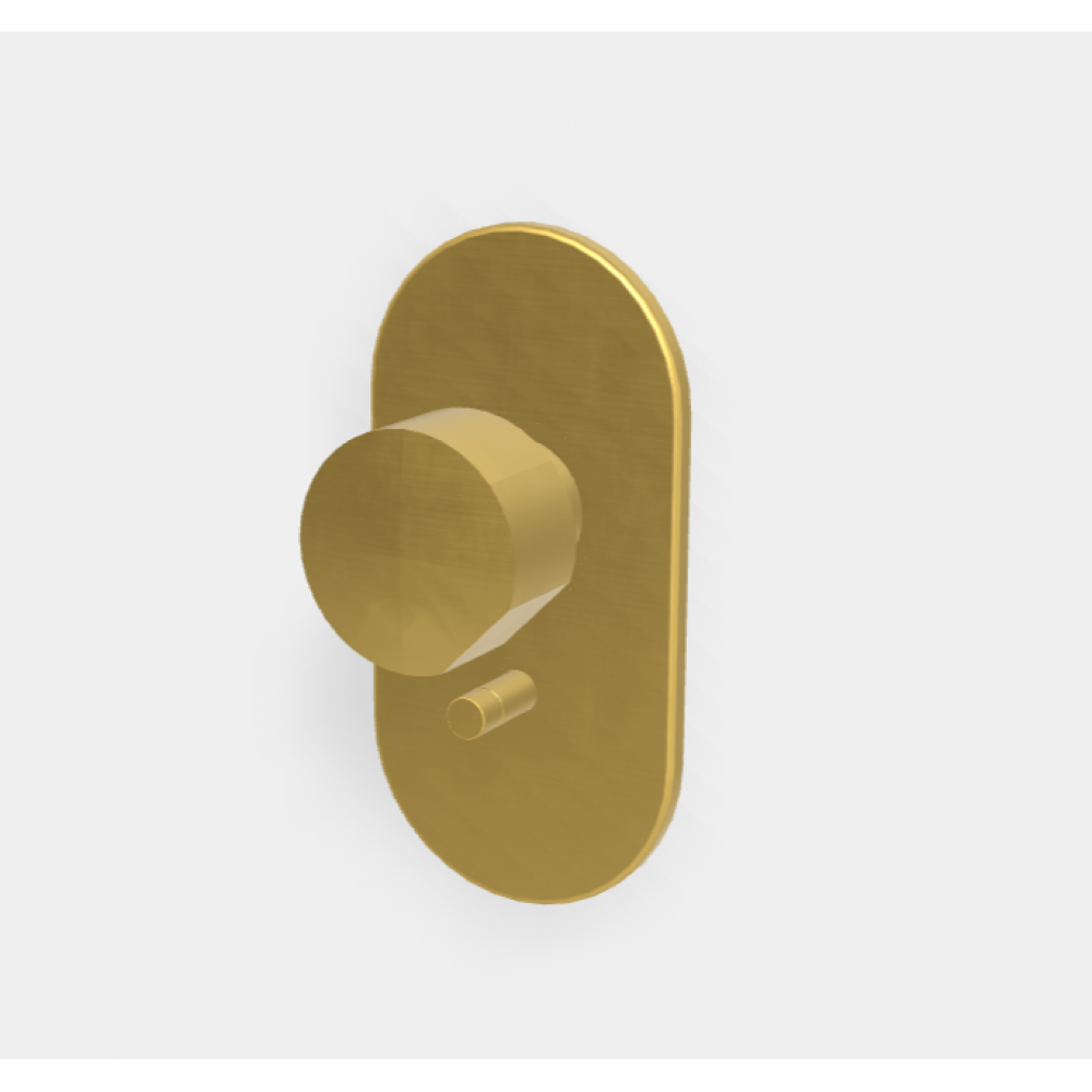 Смеситель для душа, Fima Carlo Frattini, So, на 2 потребителя, цвет-золото брашированное