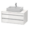 Тумба под раковину, Duravit, Ketho, шгв 1000*550*496, раковина-необходимо заказать, цвет-белый глянцевый