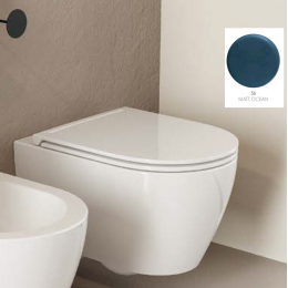 Сиденье для унитаза, Scarabeo, Moon, шг 360*505, цвет-океан матовый (Ocean matt)