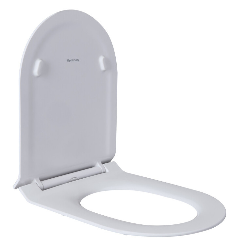 Сиденье для унитаза, Splendy, Slim, шгв 364*464*49, цвет-белый