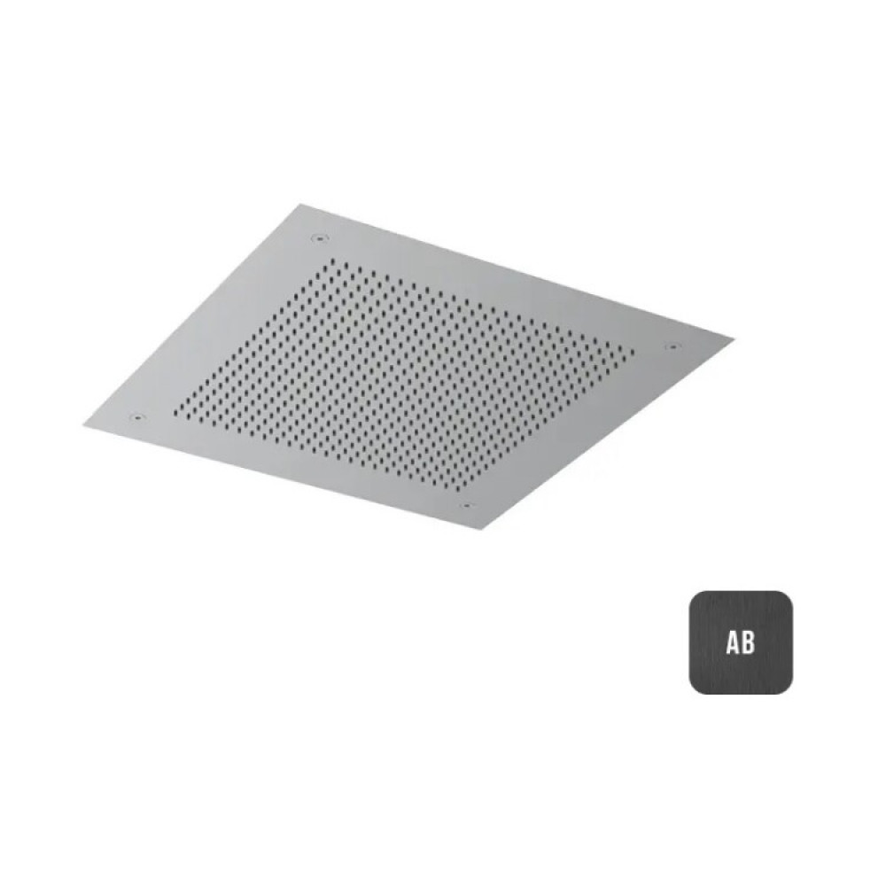 Верхний душ, Almar, Velvet, 380*380, цвет-Absolute Black Brushed PVD (Товар заказной, возврату не подлежит)