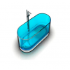 Ванна, KNIEF, Ellipse Shape, шгв 1700*750*560, цвет-Blue Saphire Matt