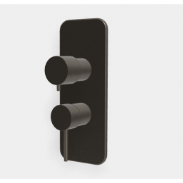 Смеситель для душа, Fima Carlo Frattini, Spillo Up, на 2/3 потребителя, цвет-хром черный брашированный