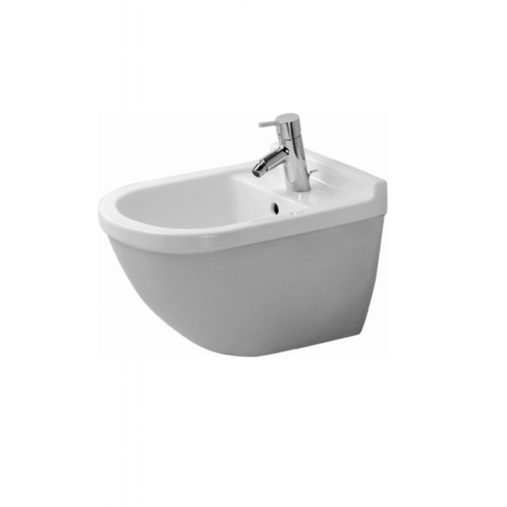 Биде, Duravit, Starck 3, подвесной, шг 360*540, WonderGliss, цвет биде-белый глянцевый