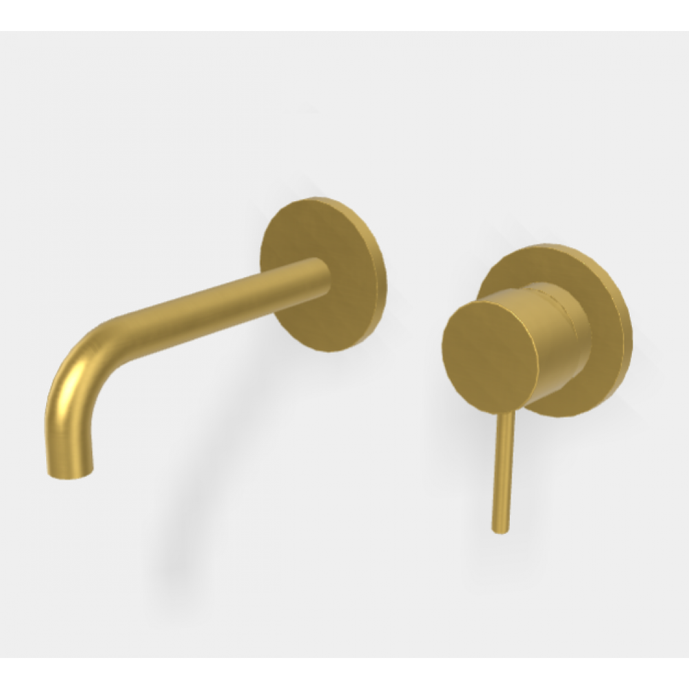 Смеситель для раковины, Fima Carlo Frattini, Spillo Up, цвет-брашированное золото