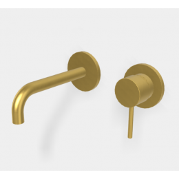 Смеситель для раковины, Fima Carlo Frattini, Spillo Up, цвет-брашированное золото