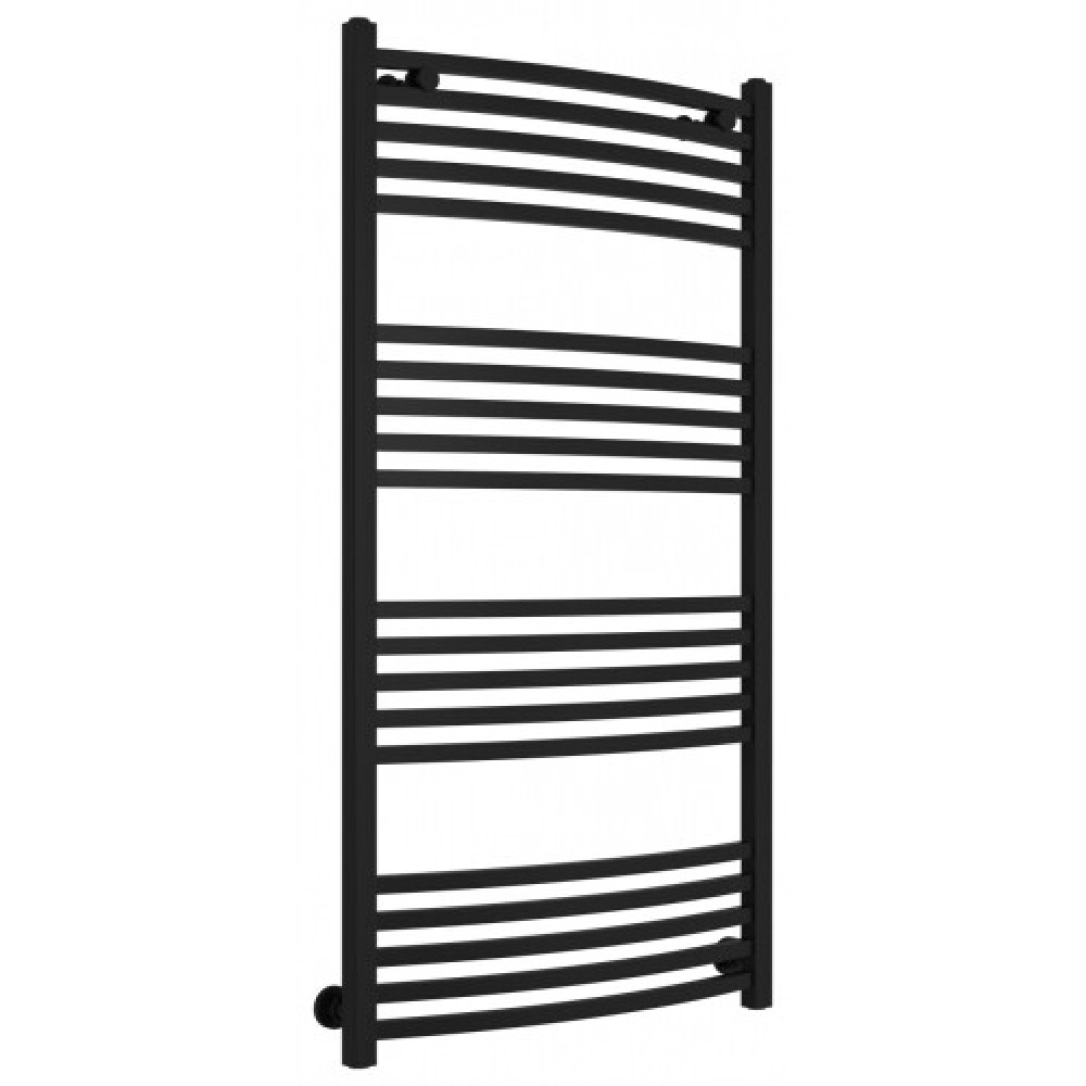 Полотенцесушитель, Сунержа, Аркус, шгв 650*116*1207, диагональное/нижнее/вертикальное, цвет-черный матовый