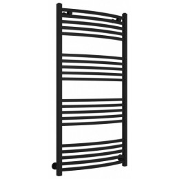 Полотенцесушитель, Сунержа, Аркус, шгв 650*116*1207, диагональное/нижнее/вертикальное, цвет-черный матовый