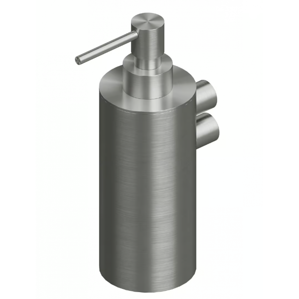 Дозатор для жидкого мыла, Quadro design, шгв 64*115*189, цвет дозатора-сталь брашированная