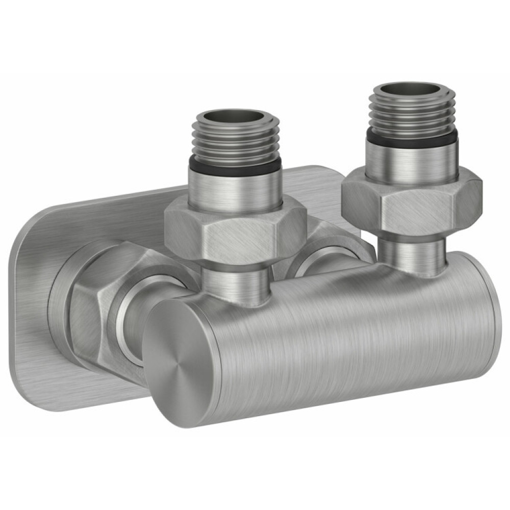 Модуль, Сунержа, угловой EU50,  для водяных полотенцесушителей, цвет-сатин