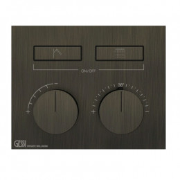 Смеситель для душа, Gessi, HI-FI, на 2 потребителя, цвет-Aged Bronze