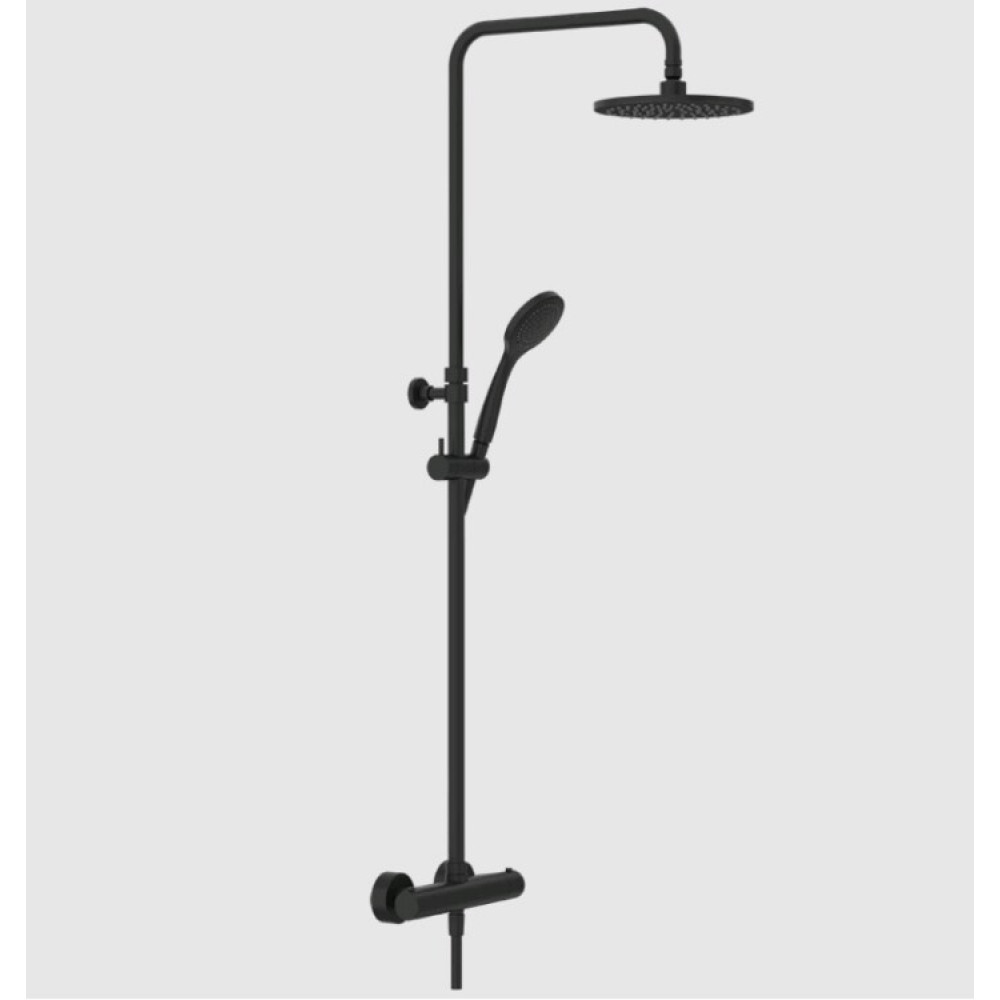 Душевая стойка, Gessi, Minimalistic shower, цвет-черный матовый