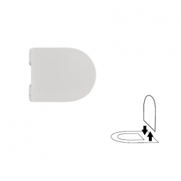 Сиденье для унитаза, Scarabeo, Moon, шг 360*505, цвет-Antique Pink matt