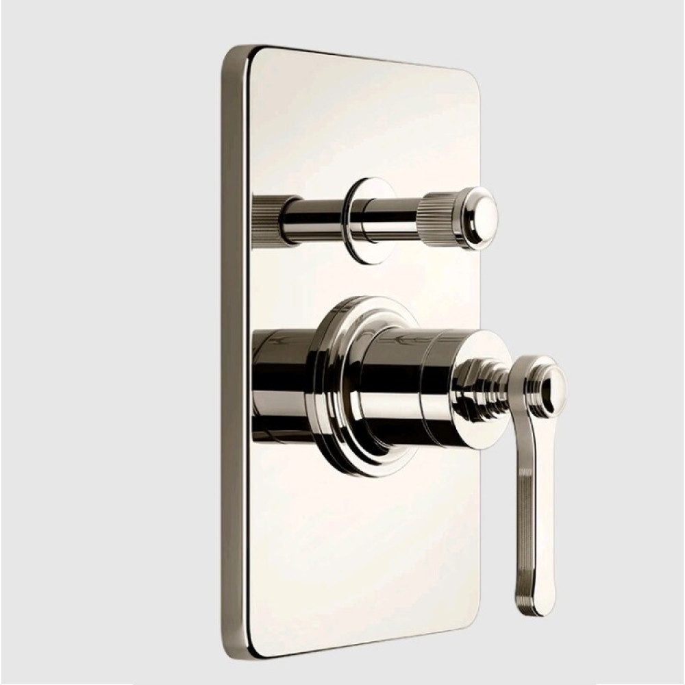 Смеситель для душа, Gessi, VENTI20, на 2 потребителя, цвет-Nickel PVD